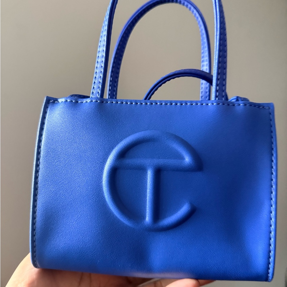 Telfar small shopping bag in painters blue